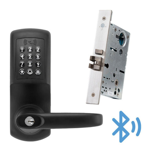 KIC5550 KWB BLE & Wi-Fi Enabled Lockset with Mortise Lock Body (Black) KIC5550 KWB BLE & Wi-Fi Enabled Lockset with Mortise Lock Body (Black)
