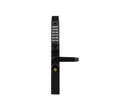 Networx Pushbutton Aluminum Door Trim with Prox Reader | 2000 Users | 40,000 Event Audit Trail | Flat Black Finish