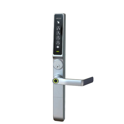 Lockly Smart Storefront Lock 238LM Biometric Electronic Lever Set Card, FOB, Fingerprint Reader Wi-Fi and APP Controlled Lockly Smart Storefront Lock 238LM DEFENDER Biometric Electronic Lever Set Card, FOB, Fingerprint Reader Wi-Fi and APP Controlled