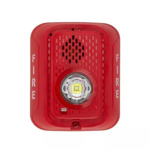 SYSTEM SENSOR P2RLED L-SERIES LED HORN STROBE, 2-WIRE, INDOOR, WALL, RED, MARKED FIRE SYSTEM SENSOR P2RLED L-SERIES LED HORN STROBE, 2-WIRE, INDOOR, WALL, RED, MARKED FIRE