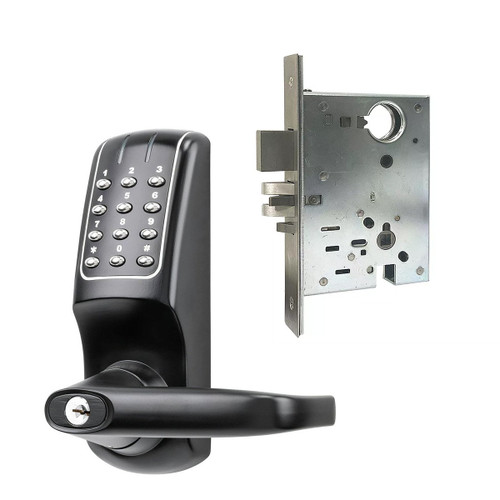 KeyInCode KIC5255 Pin Code Lockset & Mortise Latch With Auto-Deadbolt (Black) KeyInCode KIC5255 Pin Code Lockset & Mortise Latch With Auto-Deadbolt (Black)