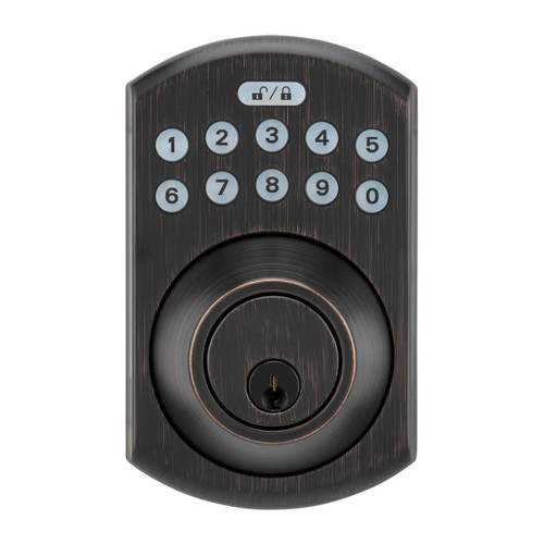 KIC3500 Series Residential Electronic Deadbolt Bronze KIC-3505-WB-683