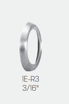 BEST 1ER3630 1E Series 3/16" Standard Cylinder Ring, Satin Stainless Steel Finish