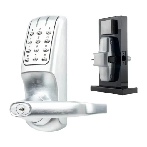 KIC5260 Pin Code Lockset & Lever Control Kit for Exit Devices - Brushed Chrome