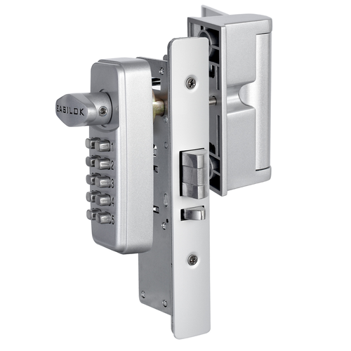 EASILOK SK4510 Mechanical Keyless Storefront Deadlatch - Non-Handed Adams Rite 4510 Replacement with Push Paddle
