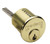 Medeco Rim cylinder, 5 pin, 1-1/4", bright brass,
