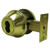 General Lock Single Cylinder Deadlock, US3 Polished Brass Finish, 6-Way Adjustable Latch, Small Format IC Core Prep, Grade 2 Door Thickness 1-9/16"-2"