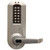 Eplex E5010MWL-626-41 Pushbutton Exit Trim Lever Lock with Medeco Core Override in Satin Chrome