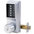 Simplex 1021S-03-41 Pushbutton Lock with Knob, Combination Entry and Schlage Core Override in Bright Brass