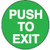 Schlage Electronics 621GR EX NS 1-1/4" Button, Single Gang, Green, "PUSH TO EXIT", Narrow Stile