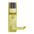 Alarm Lock DL3500CRR-US3 Trilogy Series Digital Mortise Keyless Pin Lock Straight Leverset in Polished Brass