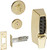Dormakbab 7102-03 Pushbutton Deadbolt Keyless Lock in Bright Brass 2-3/4 Inch Backset