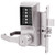 Simplex LR8146S-026-41 Pushbutton Mortise Lock with Lever Schlage Core override in Bright Chrome