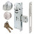 Storefront Deadbolt with Thumbturn and Key and Cylinder lock in Aluminum