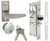 Storefront Door Mortise Deadlatch Lock Lever Handle Latch and Key Cylinder Kit in Aluminum Finish