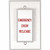 Dortronics W5286-P24xE5 Maintained Action Push Plate Single Gang Switch 3 inch Wide Back Plate, "EMERGENCY DOOR RELEASE" in Red Letters