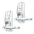 KIC5230 Dual Keypad Pin Code Lockset - Brushed Chrome