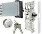 Storefront Door Mortise Deadlatch Lock Exit Paddle Handle Latch Kit in Aluminum Finish