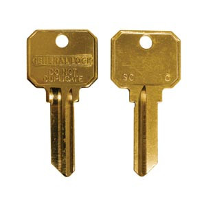 General Lock Key Blank, Security Bow, Corbin 60 Keyway 6 Pin