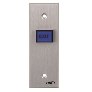 RCI 970N-MA-12 Narrow Maintained Tamper Resistant Exit Button (12VDC ...