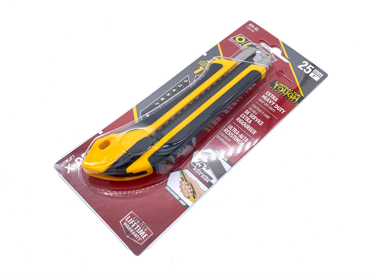 Olfa Fiberglass Rubber Grip Auto-Lock Utility Knife (XH-AL)