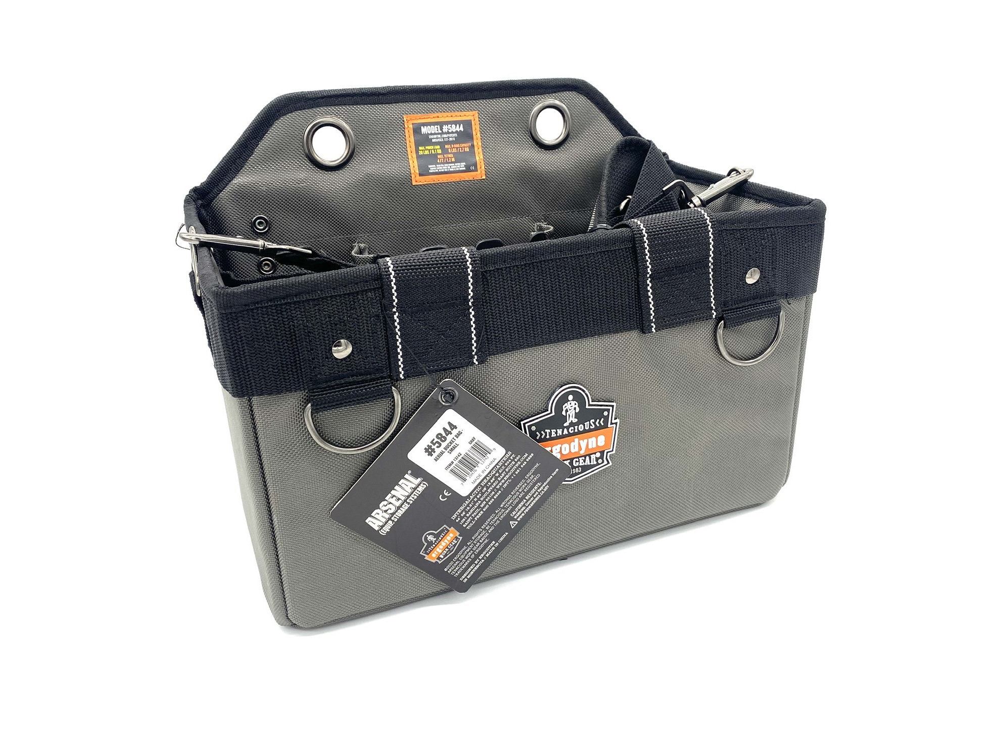 Tool Belt Rigid Fastener Storage Pouch - with Tape Measure Clip