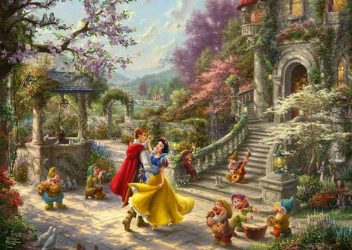 Schmidt Thomas Kinkade: Disney Snow White Dancing with the Prince Jigsaw Puzzle - 1000 Pieces