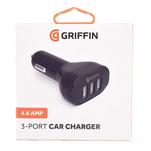 Griffin GP-008-BLK 3-Port USB Car Charger 4.8A - Black