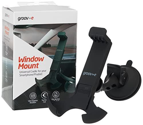 Groov-e GVWM3BK Window Mount Universal Cradle for your Smartphone/Phablet