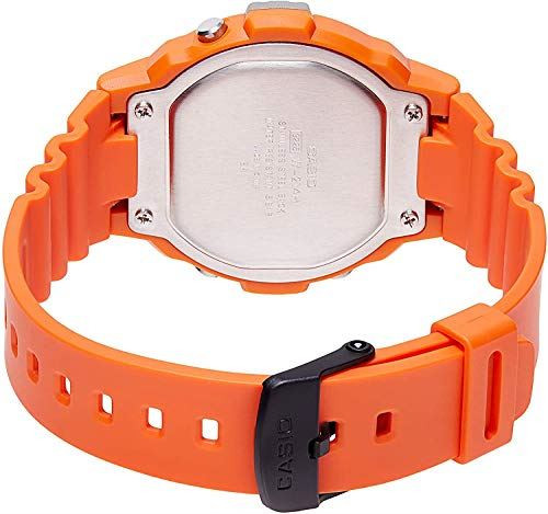 Casio W-214H-4AVEF Illuminator Sports Digital Chrongraph Watch - Orange