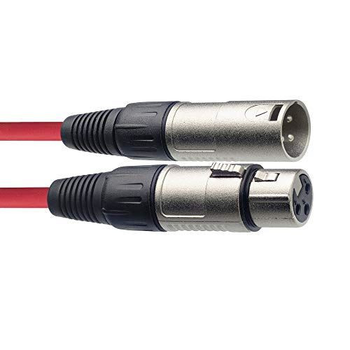 Stagg SMC3CRD High Quality Microphone Cable XLR-XLR Plug 3m Red