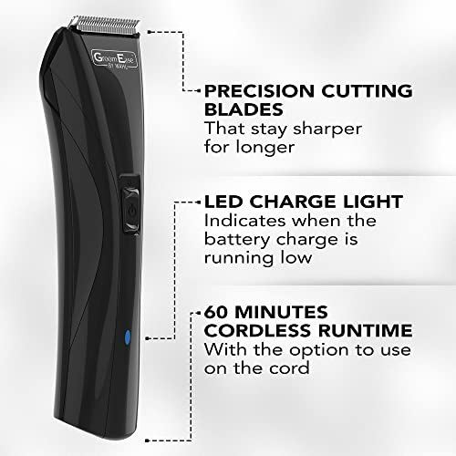 Wahl 9698-417 GroomEase Cord/Cordless LED Hair Clipper UK Plug