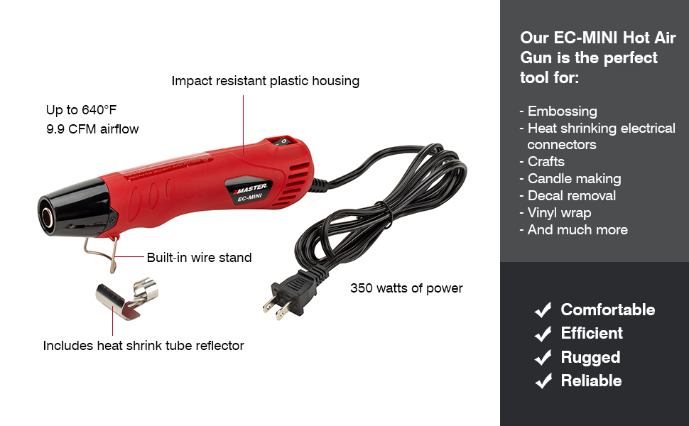 Embossing Heat Tool Gun Mini Heat Gun for Crafts and Heat Shrink