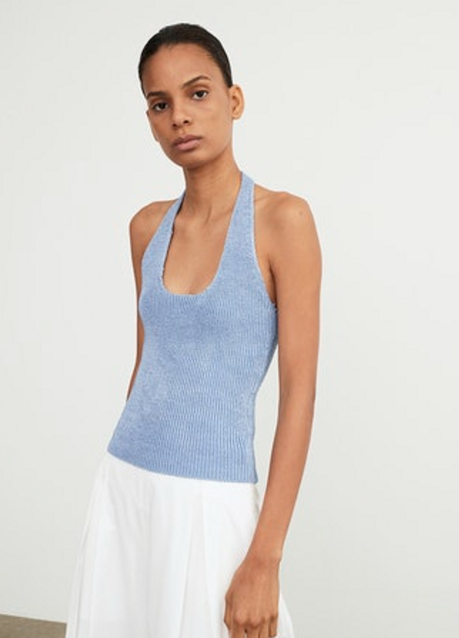 FITTED HALTER NK TANK - The Boutique