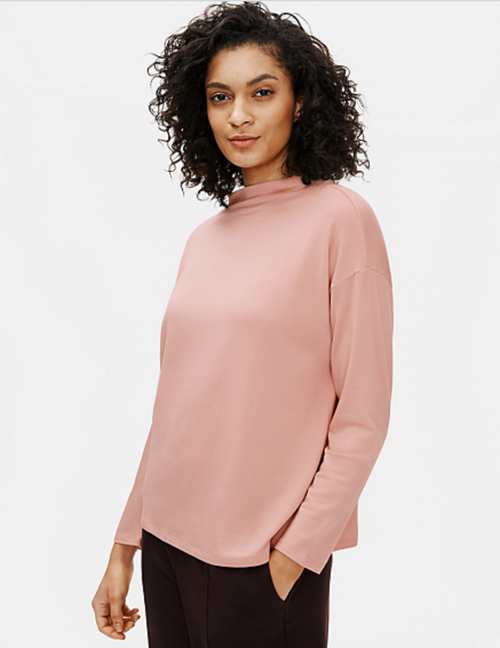 FUNNEL NECK L/S BOX TOP