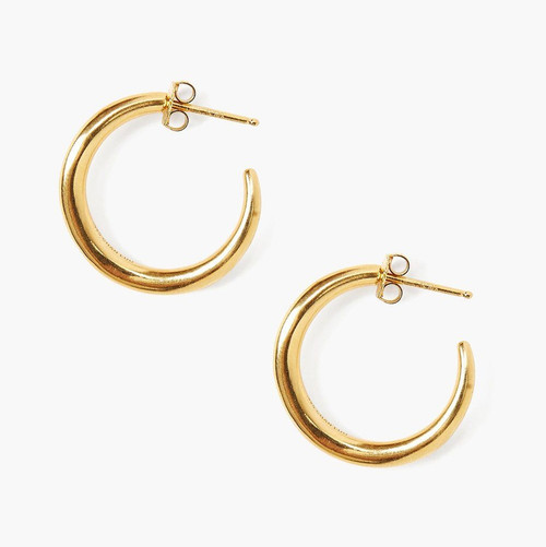 18K GP SMALL HOOP EARRING - YELLOW GOLD