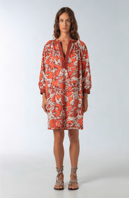 POPLIN PRINT DRESS