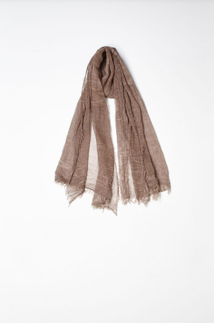 SCARF IN ORGANIC COTTON W/FRINGE