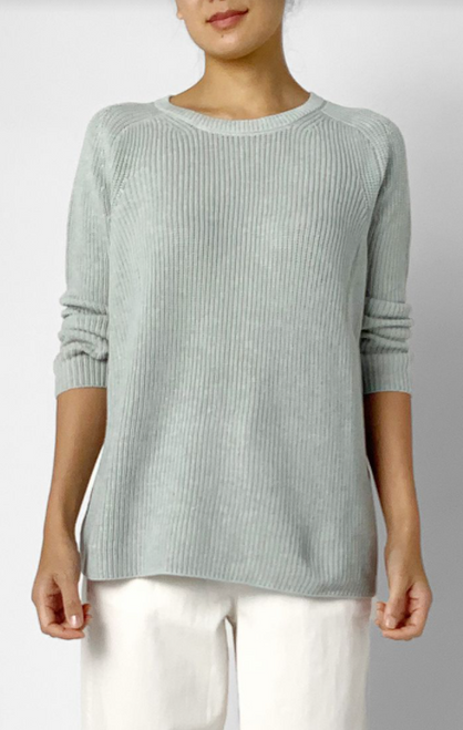 CREW NECK FLAT SADDLE KNIT TOP