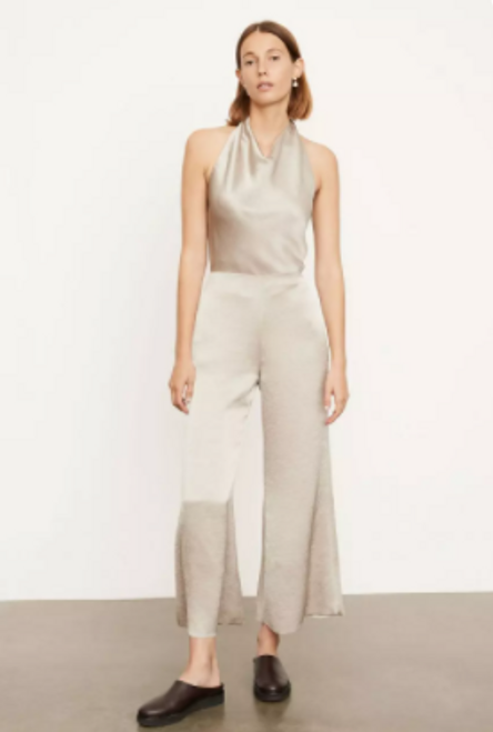 SATIN WIDE FLARE PANT