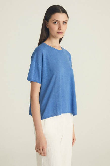 LINEN COTTON KNIT TOP