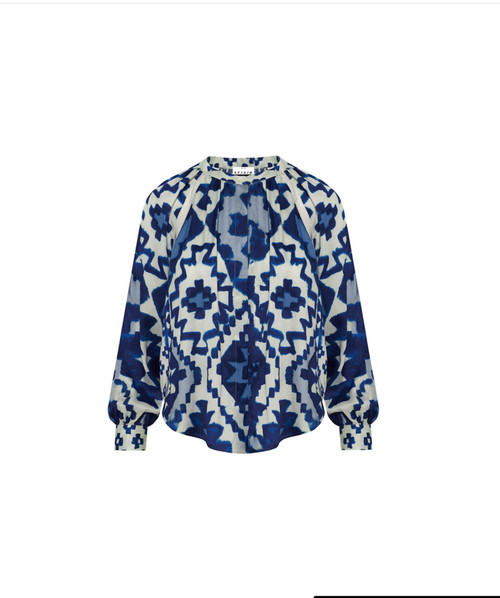 MAYA PRINT L/S BLOUSE