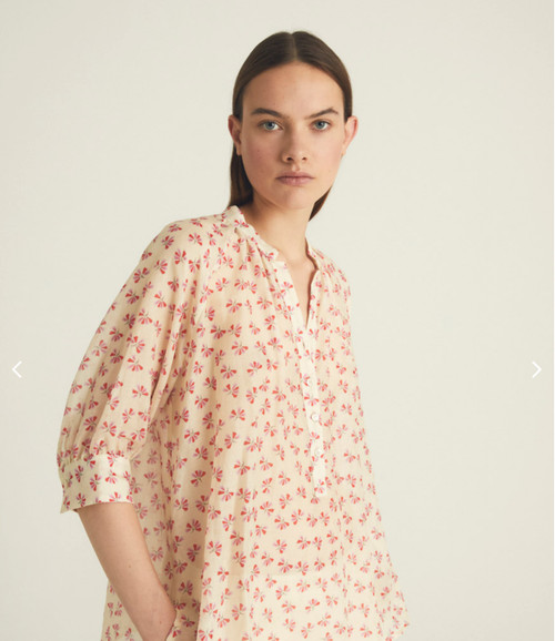 COTTON VIOLE PRINT BLOUSE