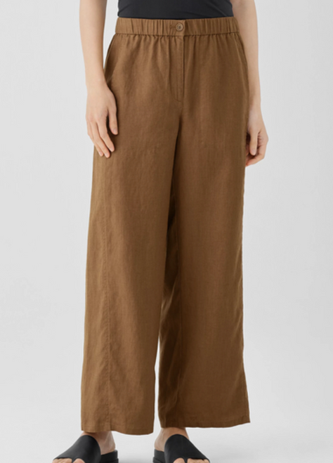 LINEN WIDE ANKLE PANT