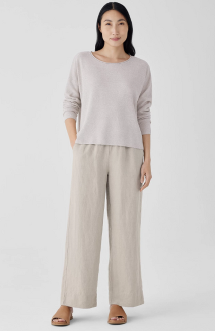 LINEN WIDE ANKLE PANT