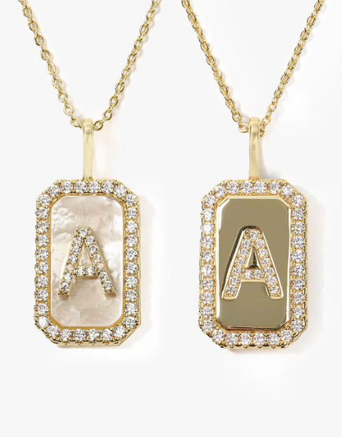 LOVER LETTERS DOUBLE SIDED NECKLACE