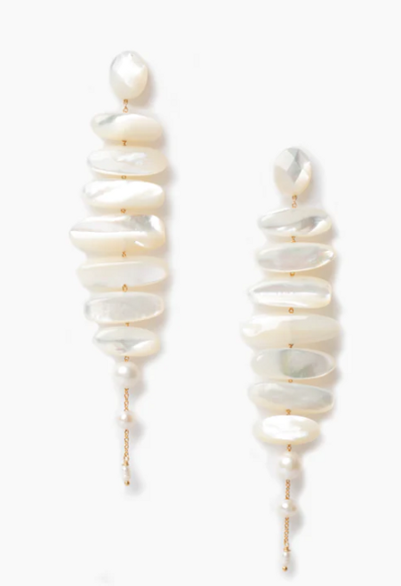 MIZUMI EARRINGS WHITE MOP