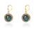 GOLD MINI LABRADORITE CRYSTAL  EARRINGS