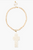 GOLD PLATED NECKLACE W/ SPECIAL CROSS AND PEARLS