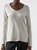 LONG SLEEVE V NECK SLUB